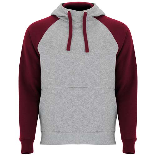 Sweat à capuche unisexe personnalisable - Badet Gris et Garnet